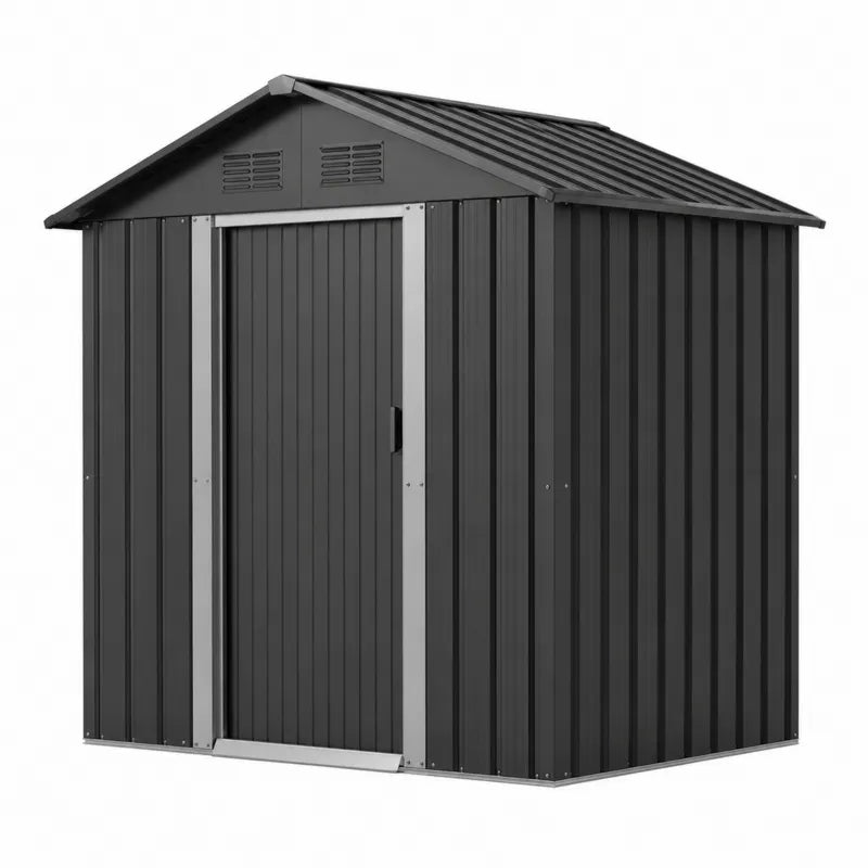 Metalowa szopa ogrodowa z drzwiami przesuwnymi 213x191x127 cm stal ocynkowana