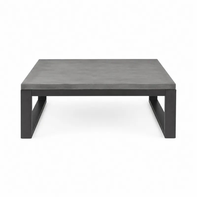St¨®? kwadratowy betonowy stalowy szary 100x100x30cm