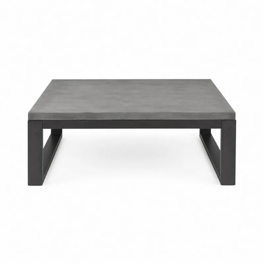 St¨®? kwadratowy betonowy stalowy szary 100x100x30cm
