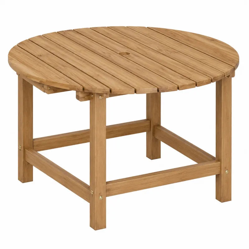 Okr?g?y st¨®? ogrodowy z drewna akacjowego, ?rednica 90 cm