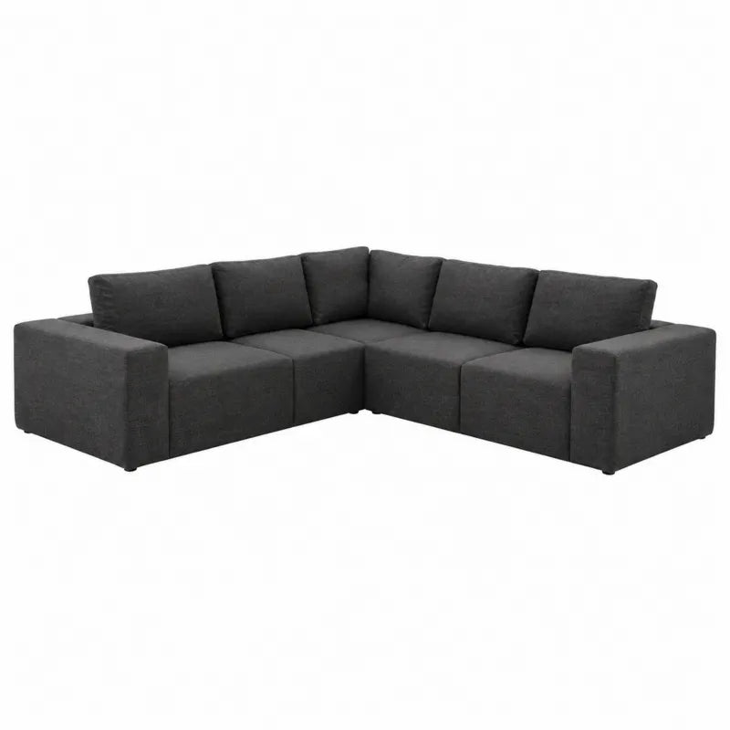 Sofa naro?na modu?owa z tkaniny, grafitowa, 300x250x90 cm