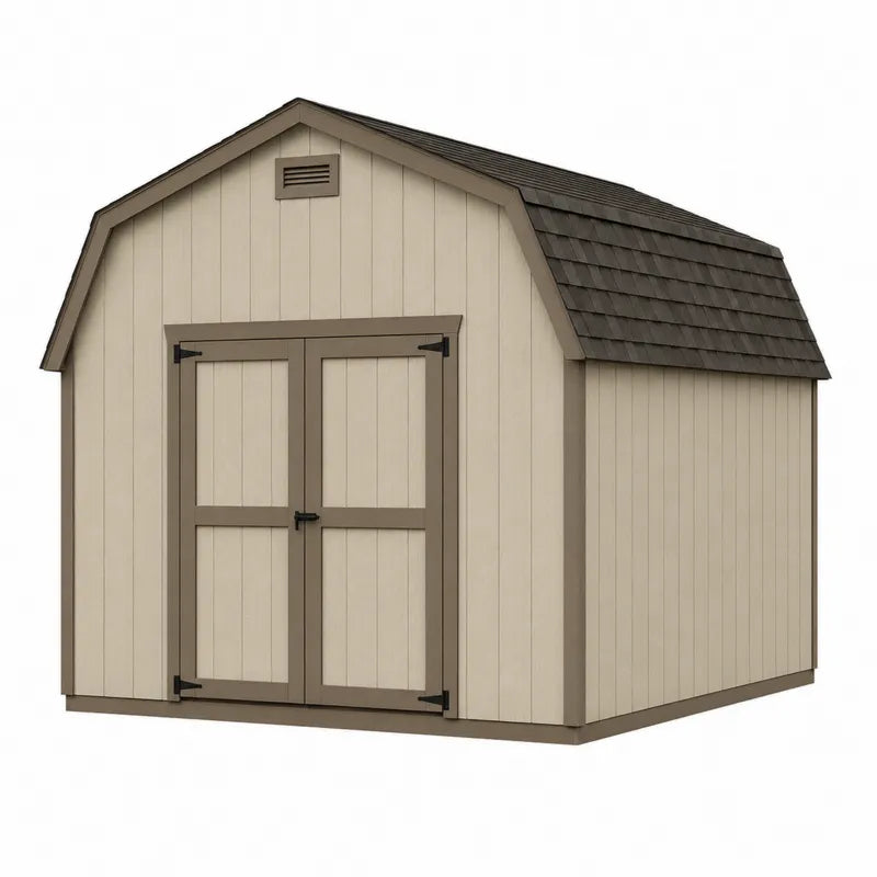 Szopa ogrodowa drewniana z podw¨®jnymi drzwiami 300x200x250 cm be?owo-br?zowa