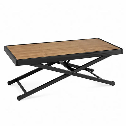 St¨®? ogrodowy bambus stal czarny 120x60 cm