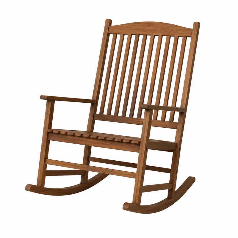 Drewniane krzes?o bujane z drewna tekowego 57x114x73cm