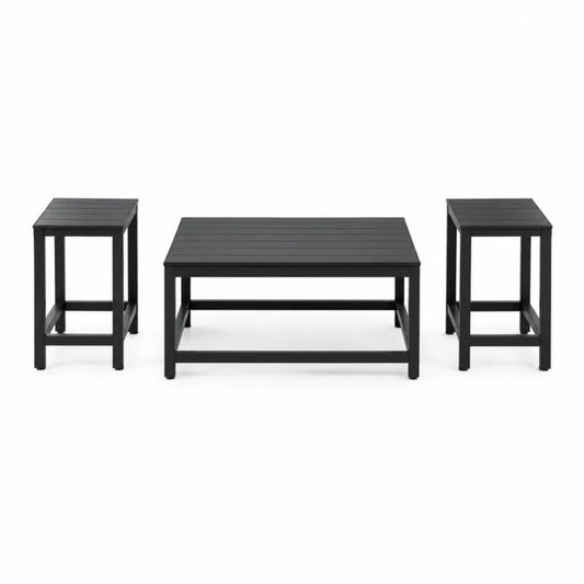 Zestaw stolik¨®w ogrodowych aluminiowych czarnych
