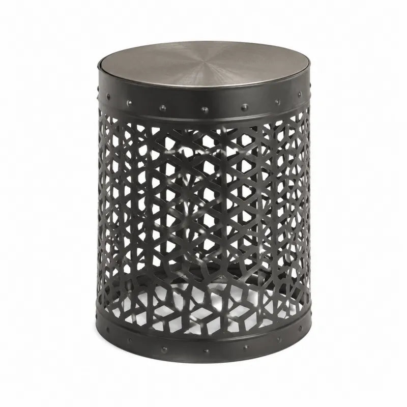 Czarny st¨®? z malowanej stali 45 cm