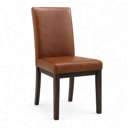 Krzes?o jadalniane br?zowe sk¨®rzane 45x55x90cm